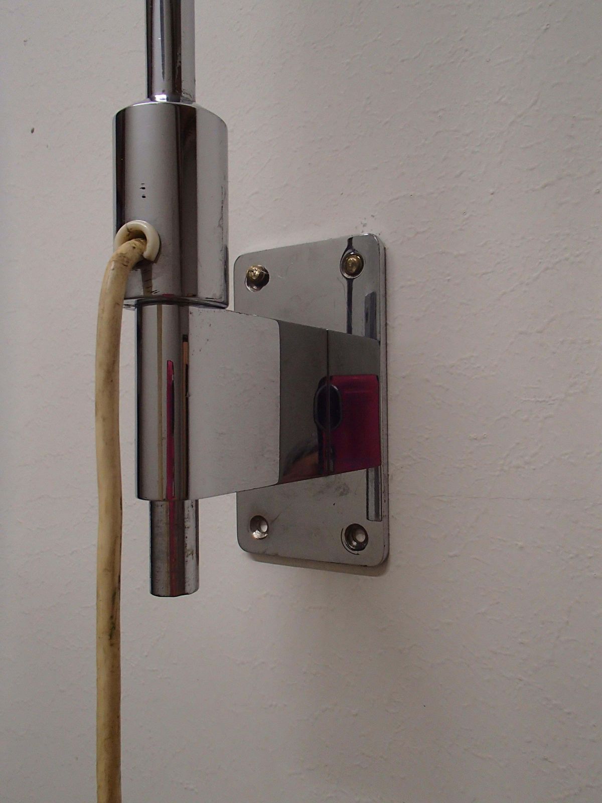 2498.0 Mid Century Modern Desk Or Reading Wall Light Movable Chrome Arm And Black Shade photo