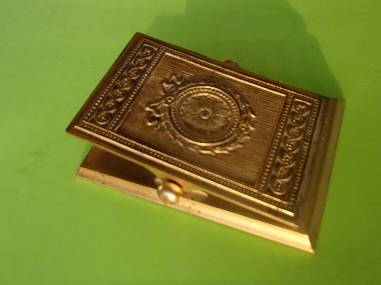 Art Nouveau Desk Set By Tiffany Calendar, Ink Dryer, Box And Clip photo buy