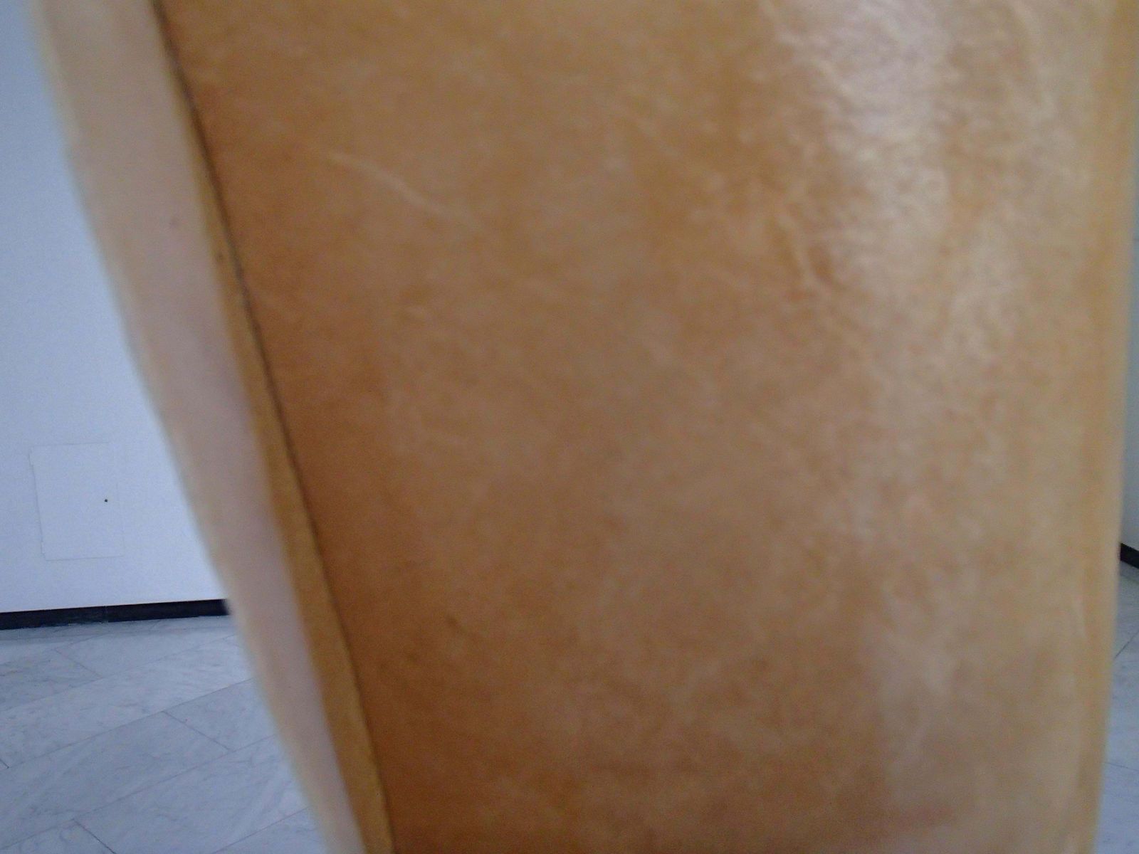 Midcentury Brutalist Pair Handmade Floor Lamps Wood And Rolled Skin Shades photo buy