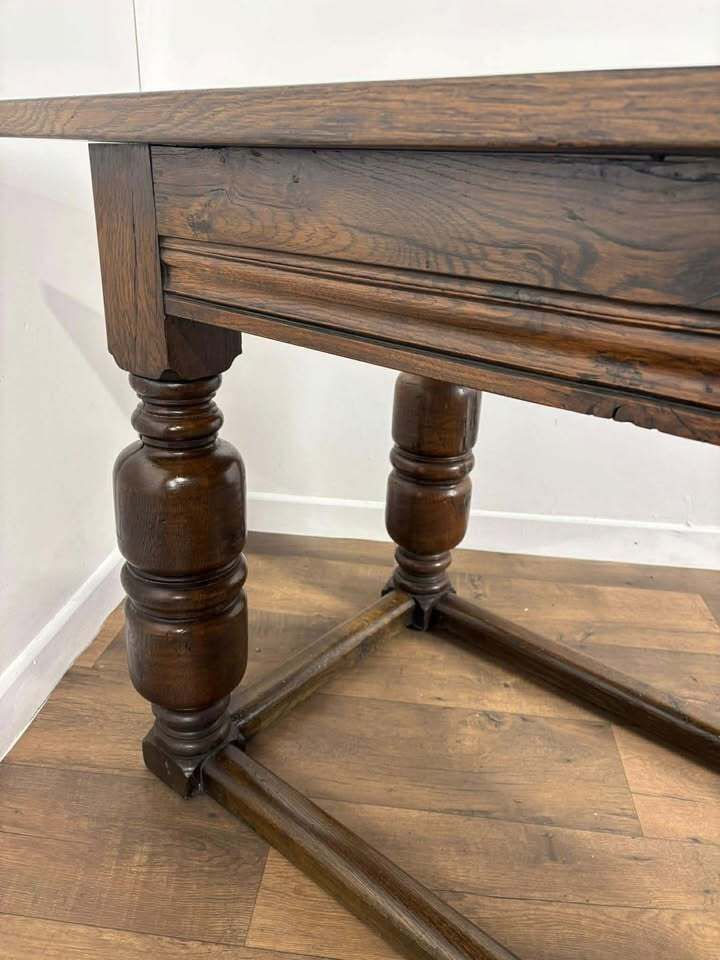 589.0 Antique Oak Refectory Table photo