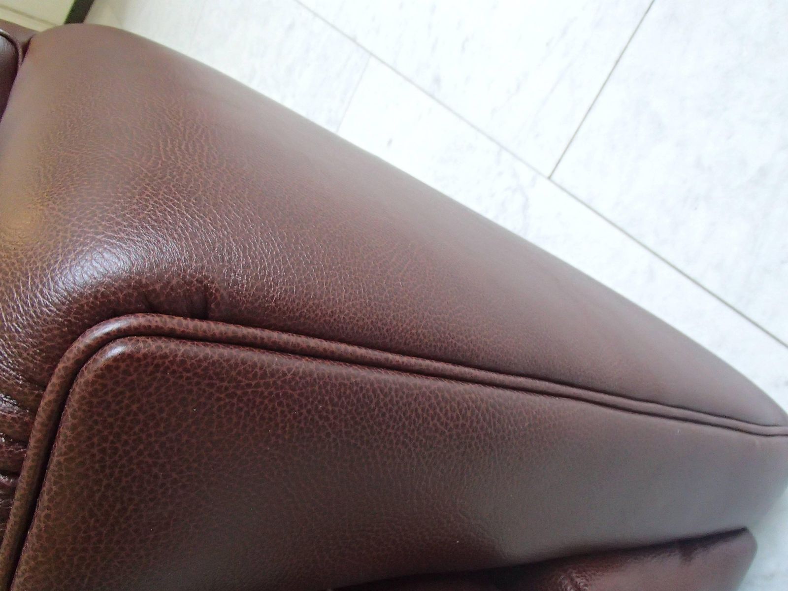 photo for sale Art Deco Club Chair Completely Restored And Recovered With Brown Leather