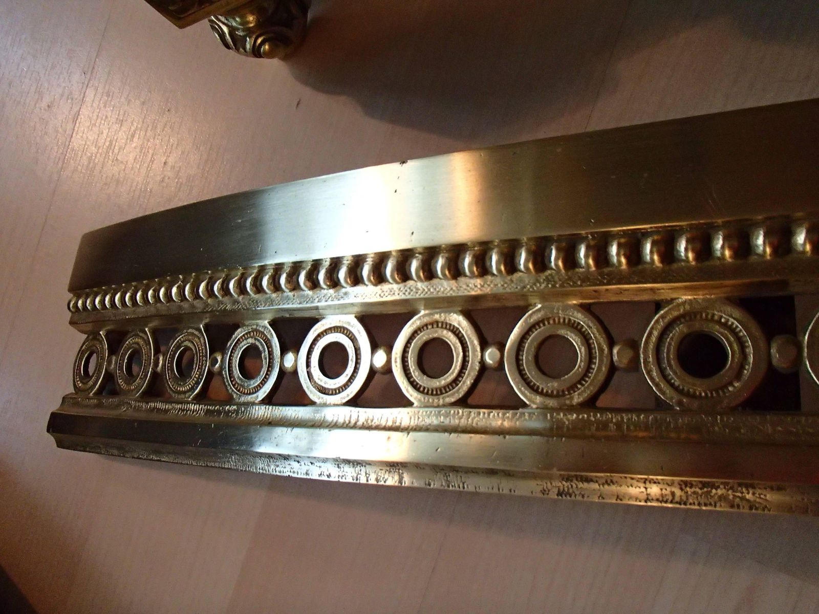 19th Century Empire Fireplace Bronze Or Brass photo vintage