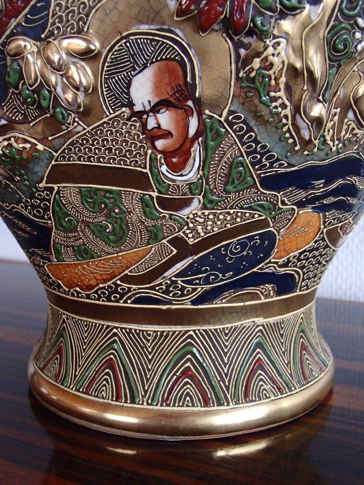Pair Of Satsuma Vases Porcelain With Lid photo for sale