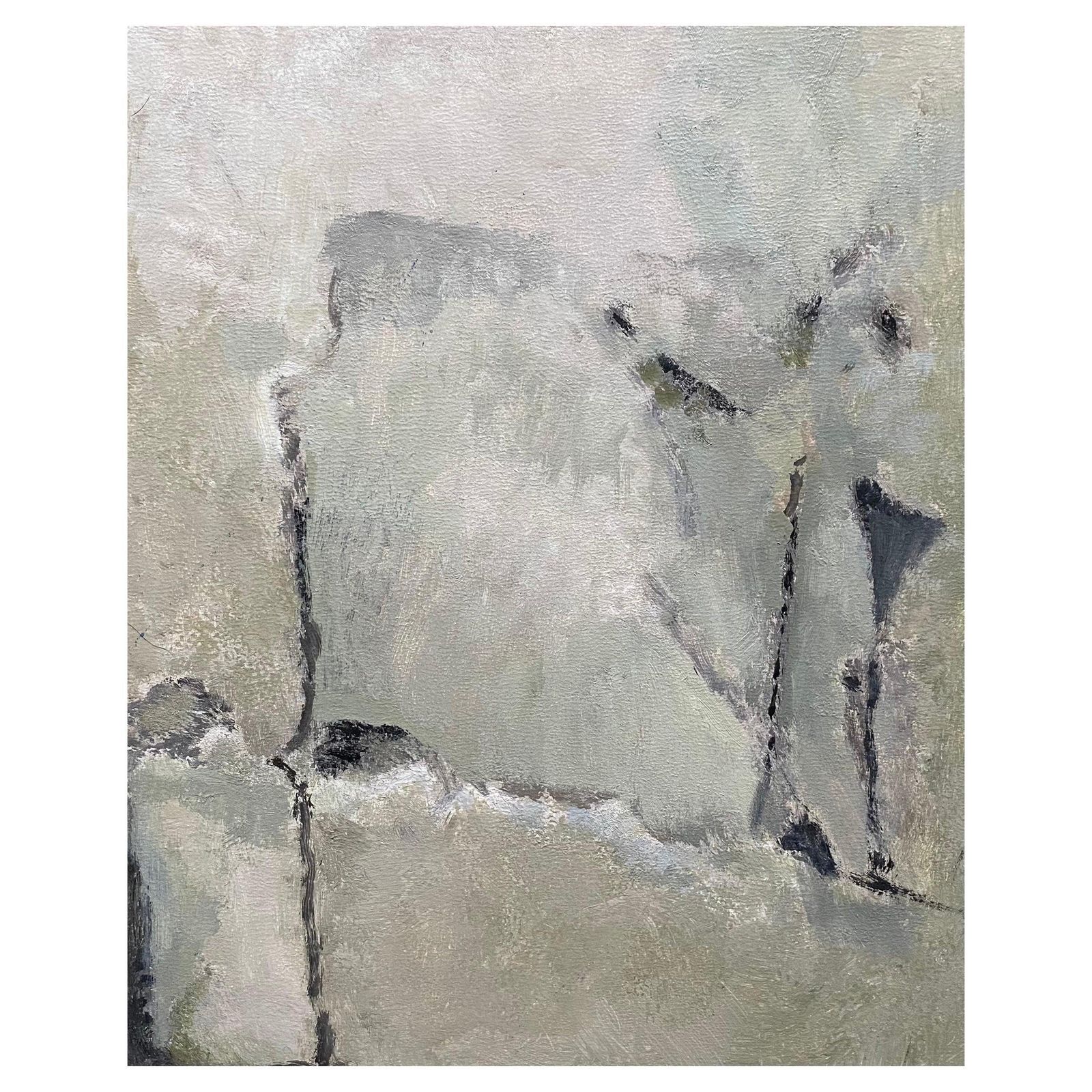 Unknown Yvette Dubois Habasque French Cubist Abstract Painting Circa 2000s