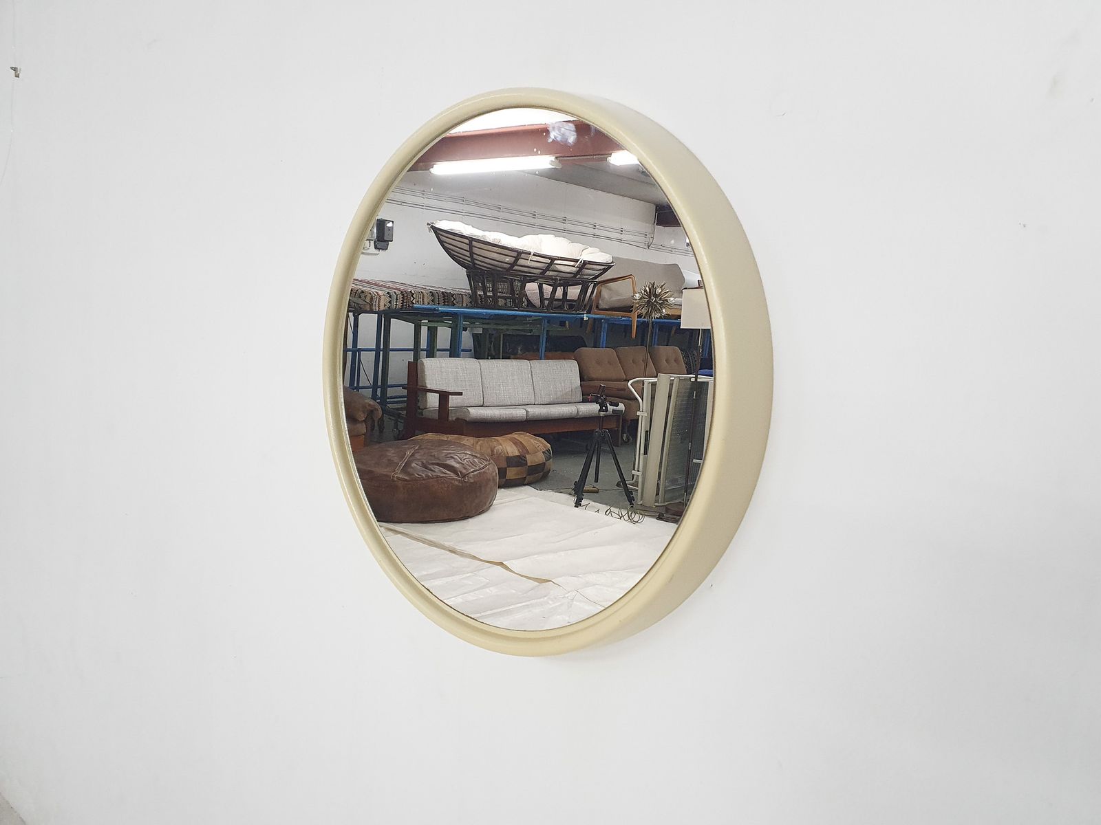 Mid Century Round Polyester Mirror, The Netherlands 1960's photo 171.0