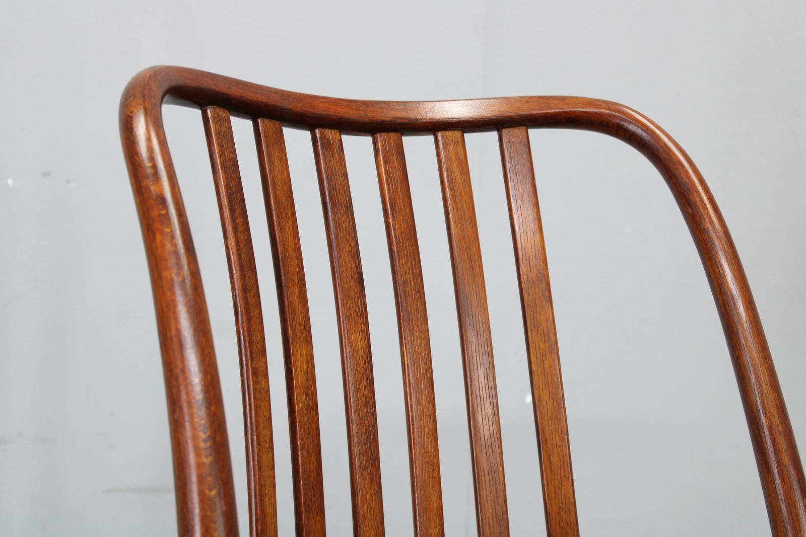 Set Of Four 1960s šuman Mid Century Beech Dining Chairs, Restored Upholstery photo vintage