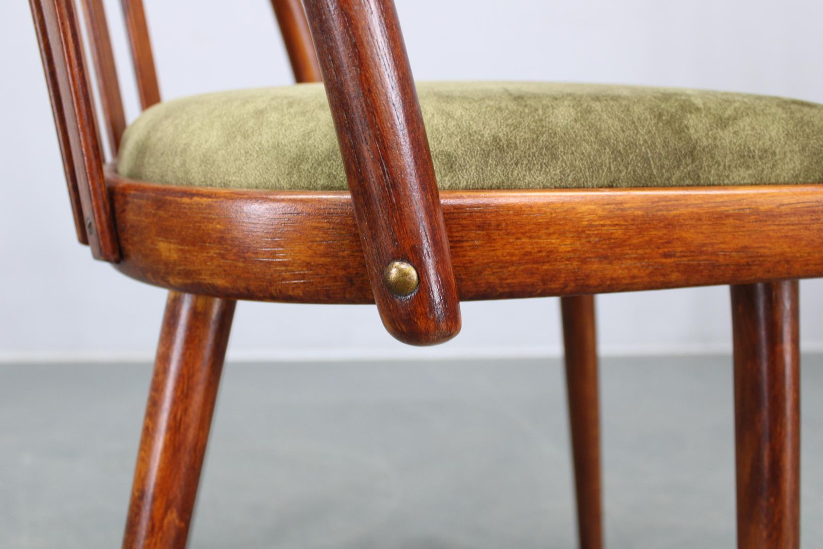 photo for sale Set Of Four 1960s šuman Mid Century Beech Dining Chairs, Restored Upholstery