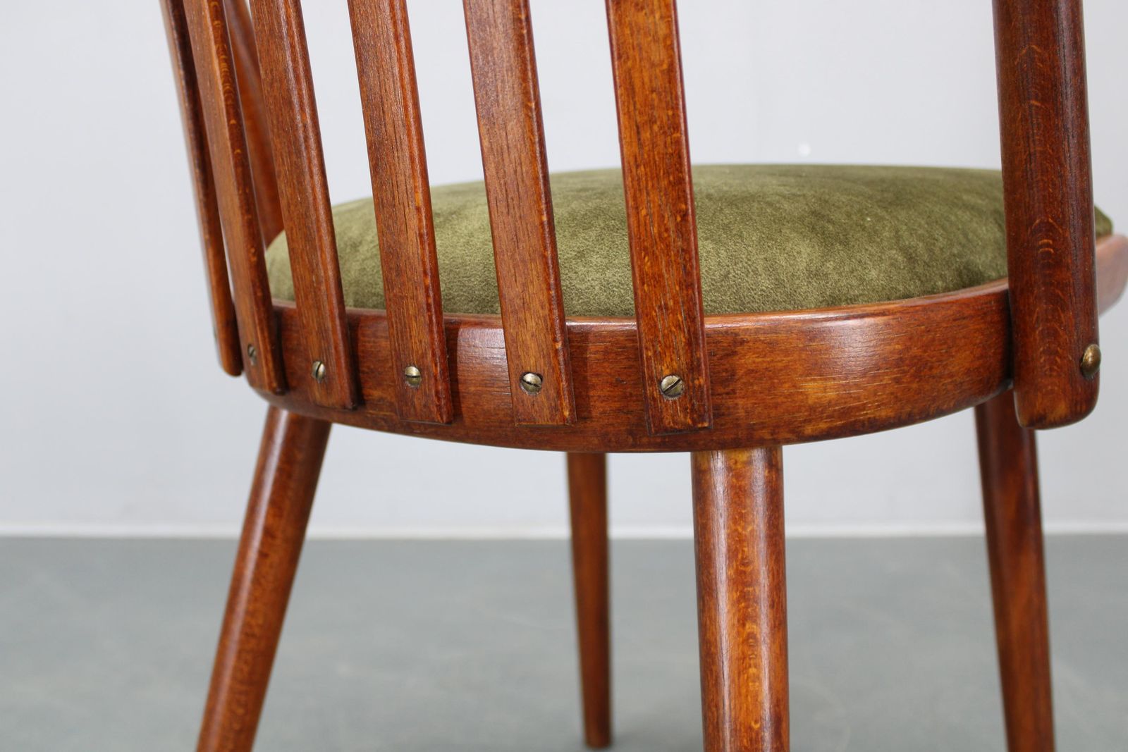 Furniture Set Of Four 1960s šuman Mid Century Beech Dining Chairs, Restored Upholstery photo