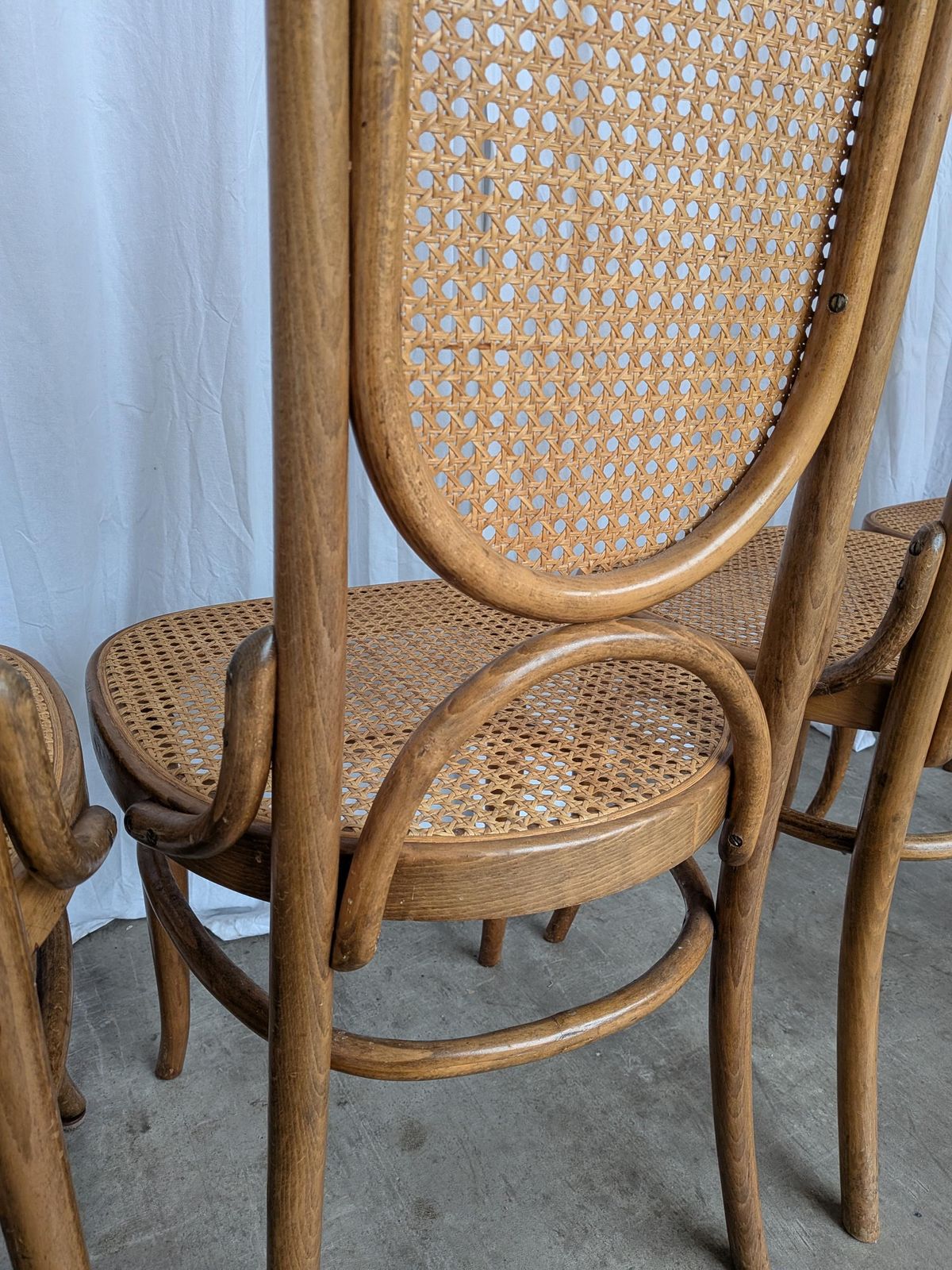 Vintage Bentwood Cane Dining Chair, Thonet Style, 1970s Yugoslavia photo vinterior