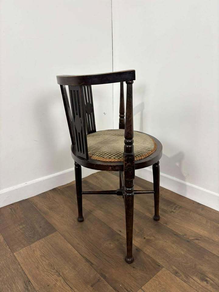 Edwardian Inlaid Tub Side Chair photo furniture