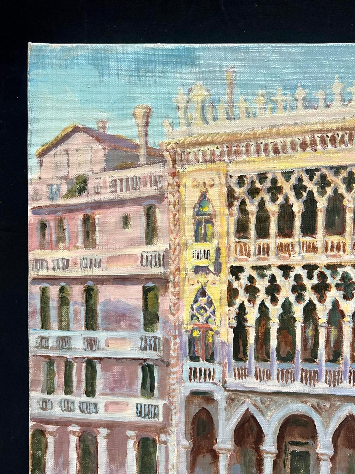 Georges Bordonove French Impressionist Oil Painting Reflections Of Venetian Splendor photo for sale