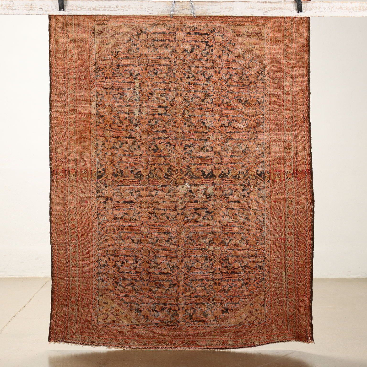 Antique Asian Carpet Cotton Wool Extra Thin Knot 71 X 51 In photo buy