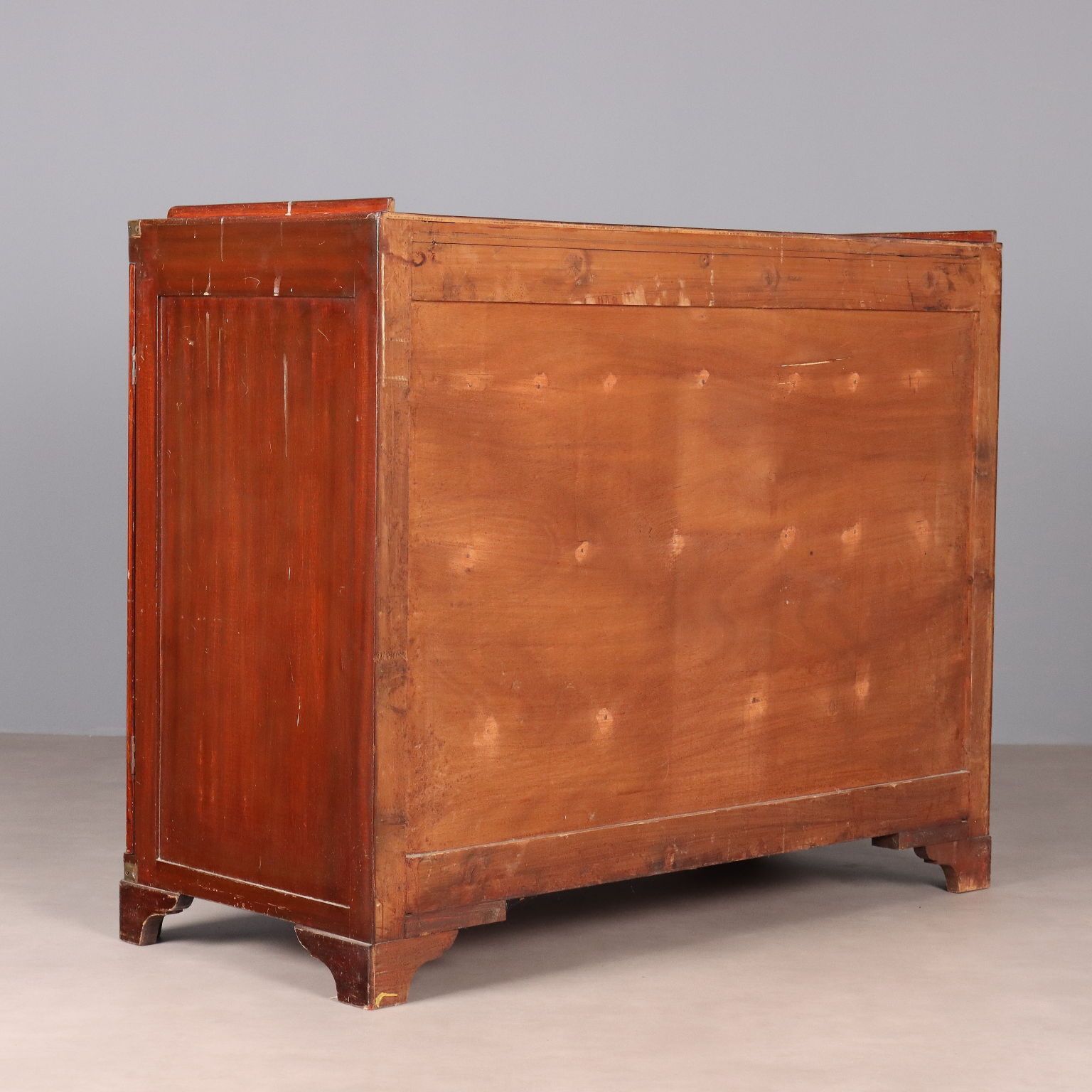 Furniture Antique Chest Of Drawers Mahogany Brass 4 Drawers XX Century photo