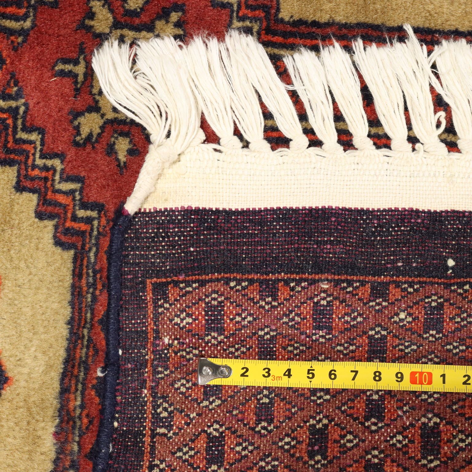 Antique Bukhara Carpet Cotton Wool Thin Knot Pakistan 76 X 49 In photo vintage