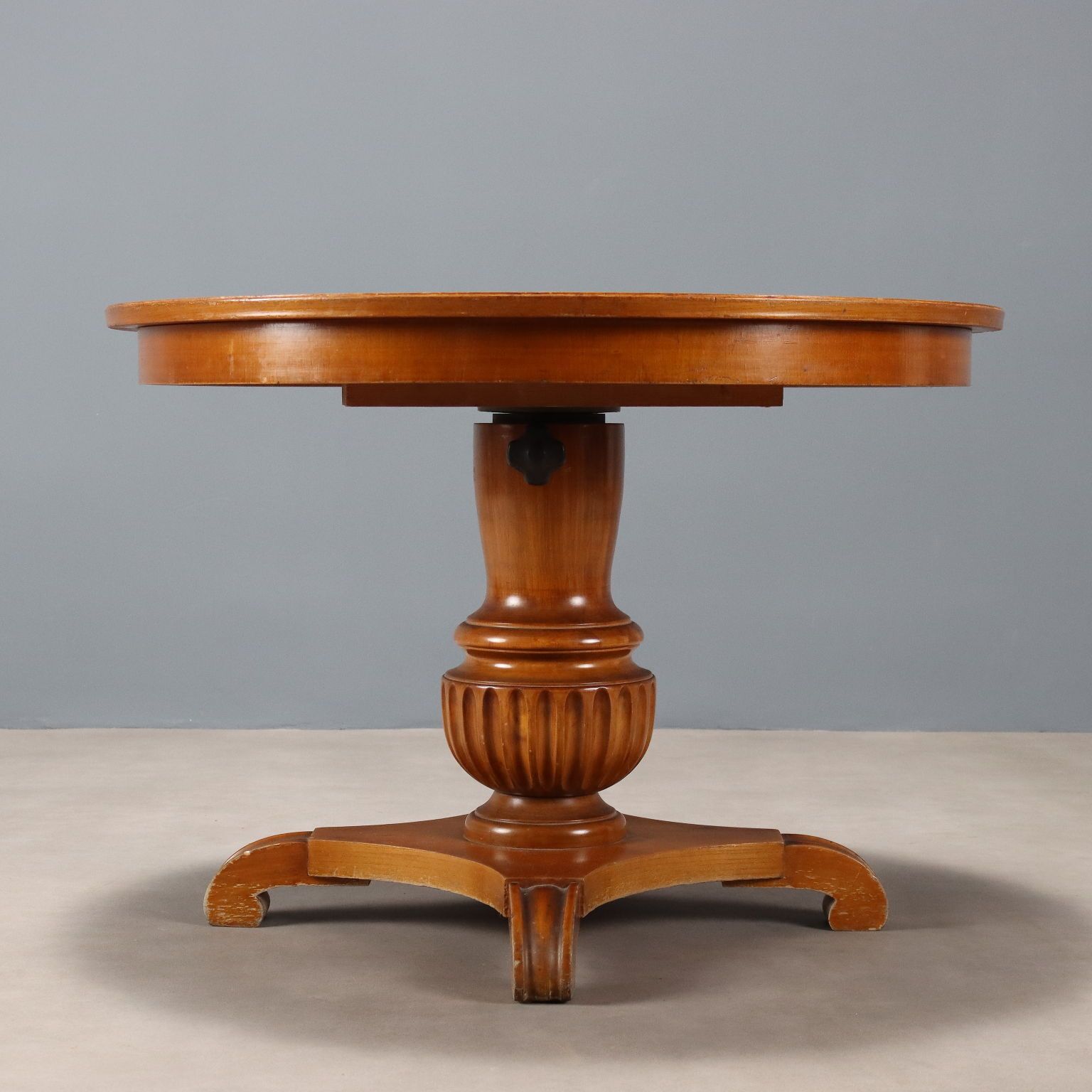 photo vinterior Antique Table Mahogany Ash Extendable Top Austria XIX Century