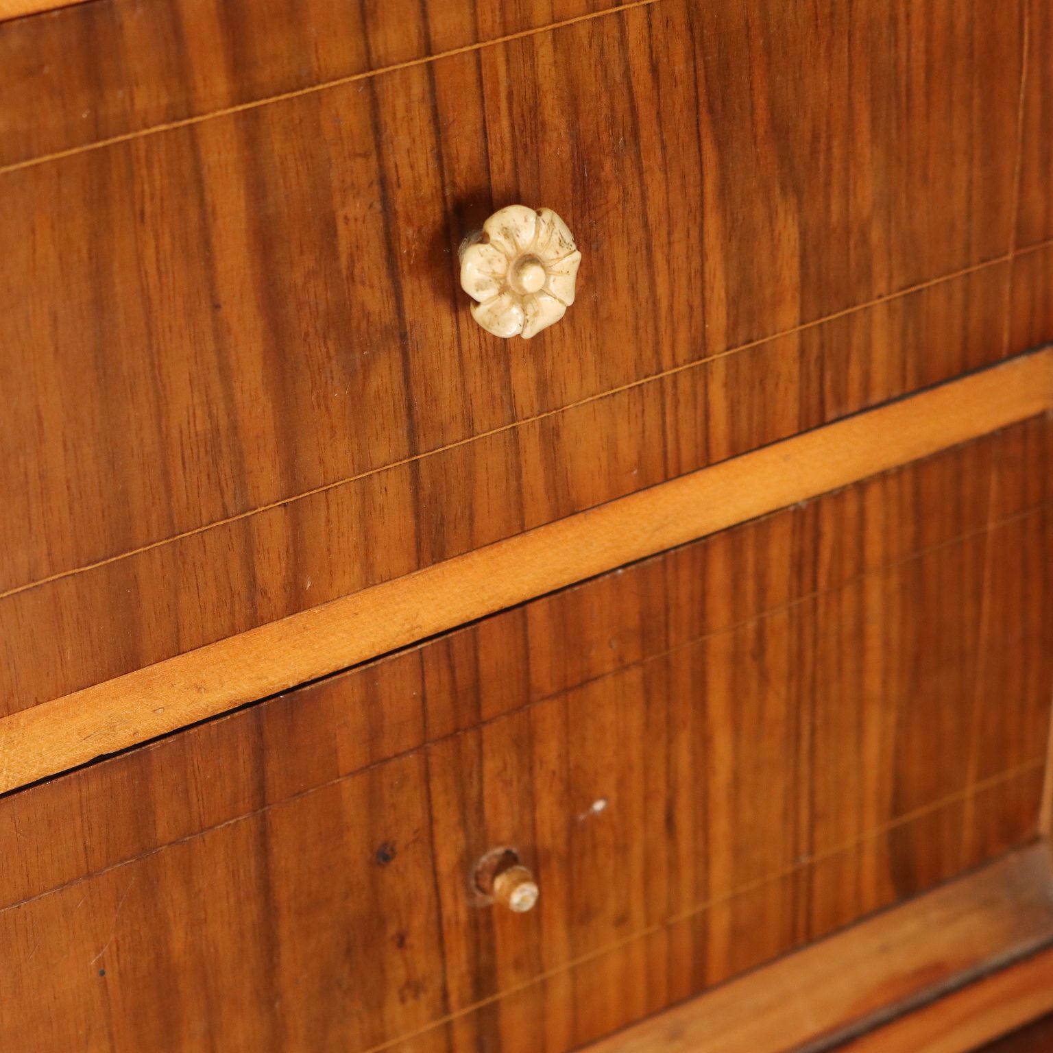 Antique Biedermeier Secretaire Feather Walnut Burl Austria XIX Century photo buy