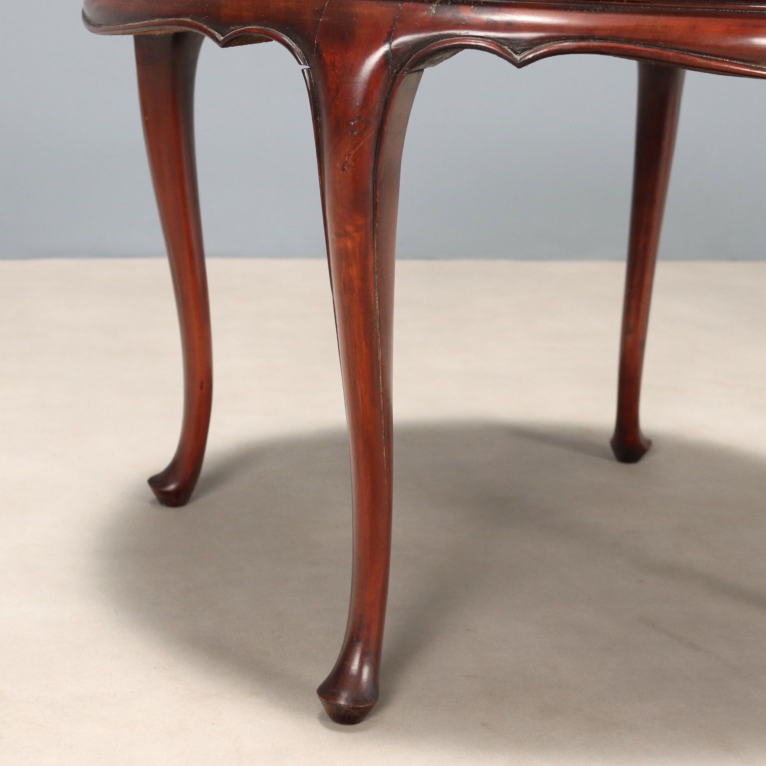 Antique Coffee Table Mahogany Opaline Glass Italy XX Century photo 550.0