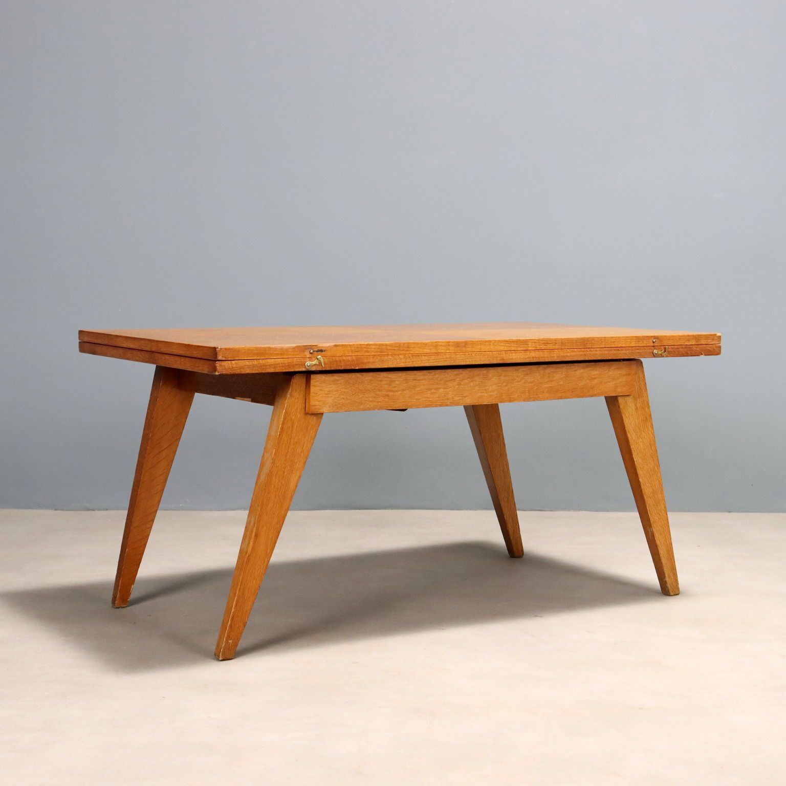 Vintage Coffee Table Oak Veneer Design Italy 1960s photo buy