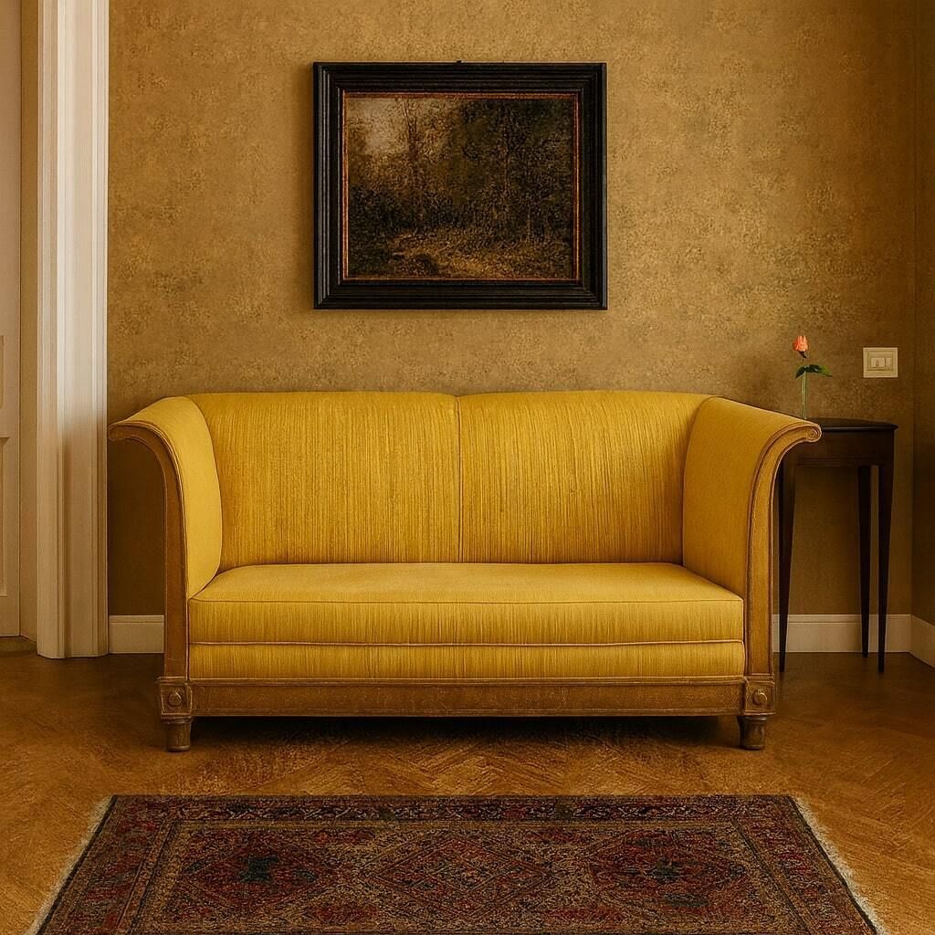 Antique Sofa Restoration Carved Gilded Wood Italy XIX Century photo furniture