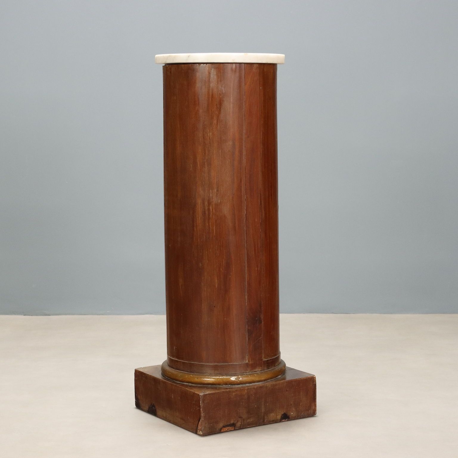 Antique Bedside Table Empire Mahogany Italy XIX Century photo vintage
