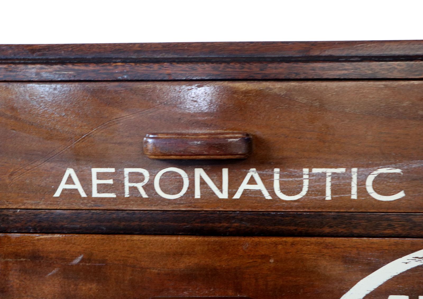 Furniture A Lovely, Classic 1930s Chest Of Five Drawers, Later Hand Sign Written For Avro Aeronautic Engineering. photo