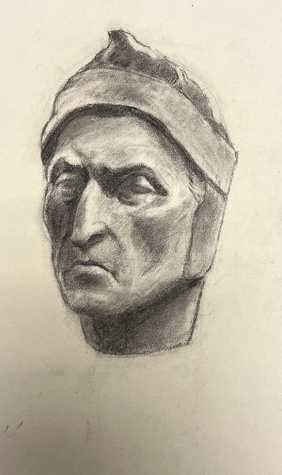 Josine Vignon Mid Century French Drawing Study Of A Classical Bust 1945 photo for sale