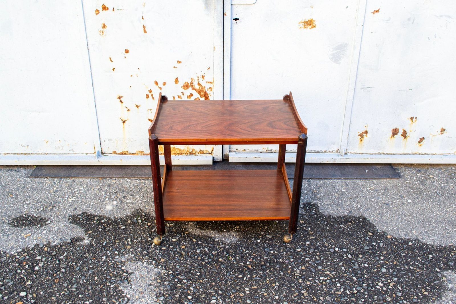 Wooden Trolley With Shelves Attributed To Dino Cavalli For Ditta Tredici, Pavia, 1960s photo for sale