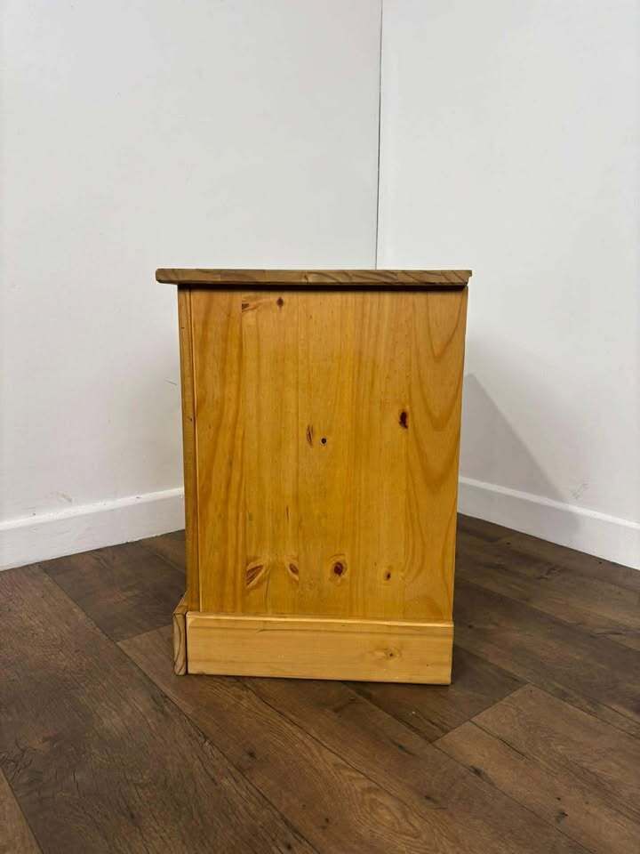 photo furniture Mexican Pine Three Drawer Bedside Chest
