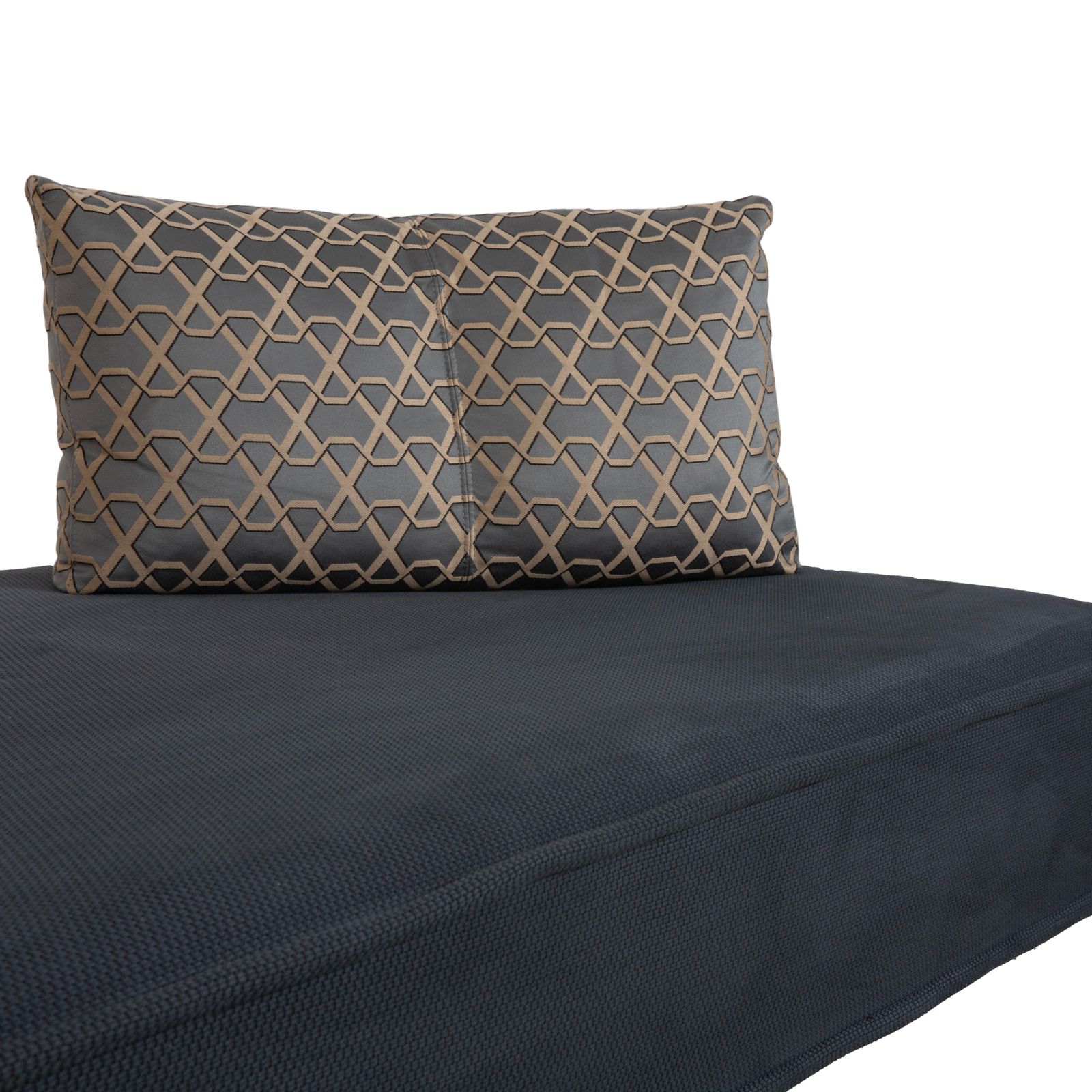 Méridienne canapé 2 places Roche Bobois Escapade en tissu gris-bleu photo vintage