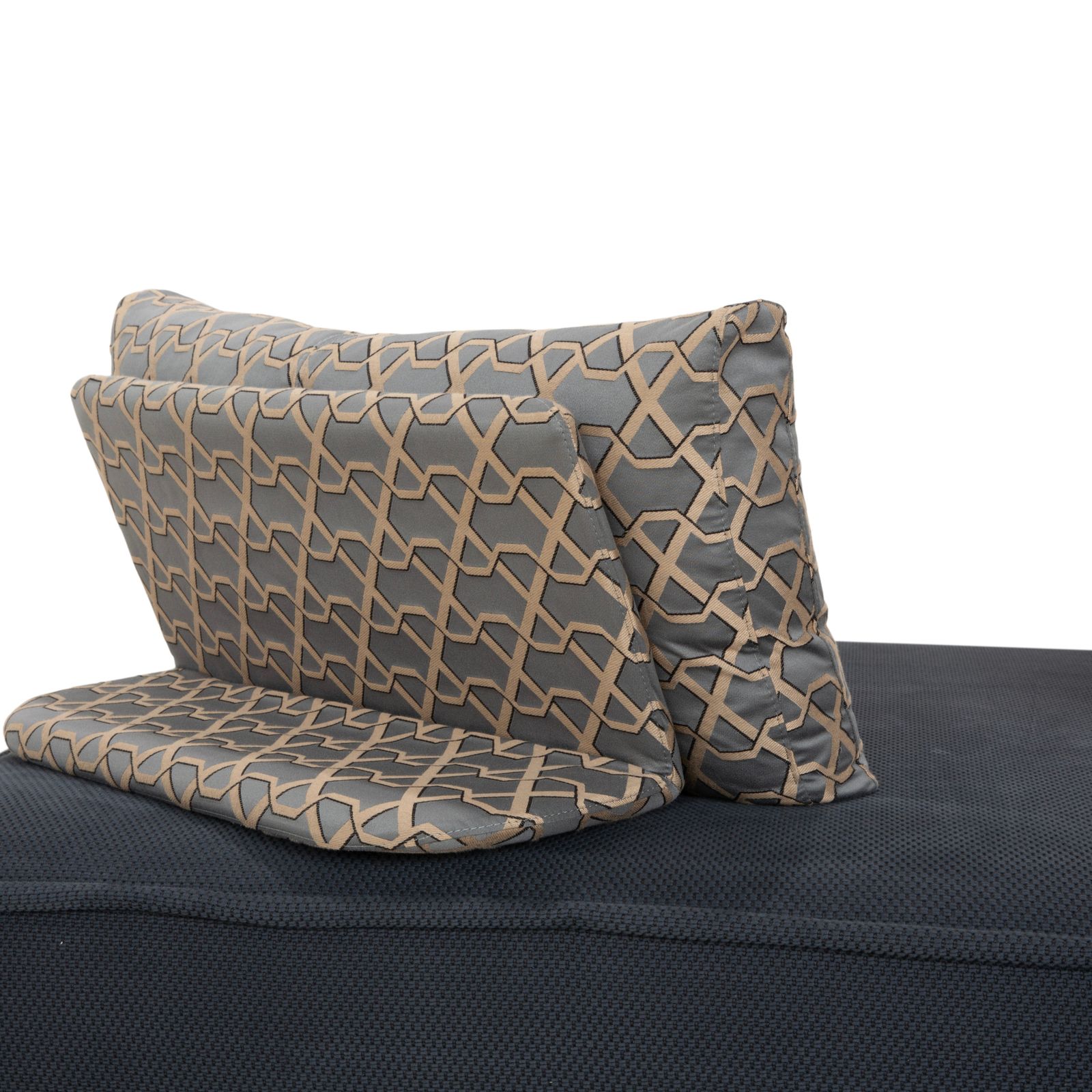 photo for sale Méridienne canapé 2 places Roche Bobois Escapade en tissu gris-bleu