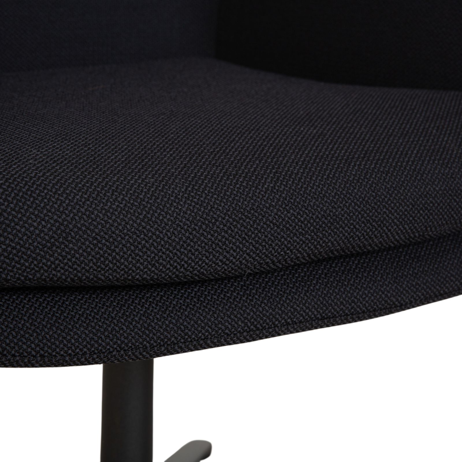 Set Of 4 Cor Cordia Fabric Chairs, Dark Grey And Blue, Manual Swivel Chairs photo for sale
