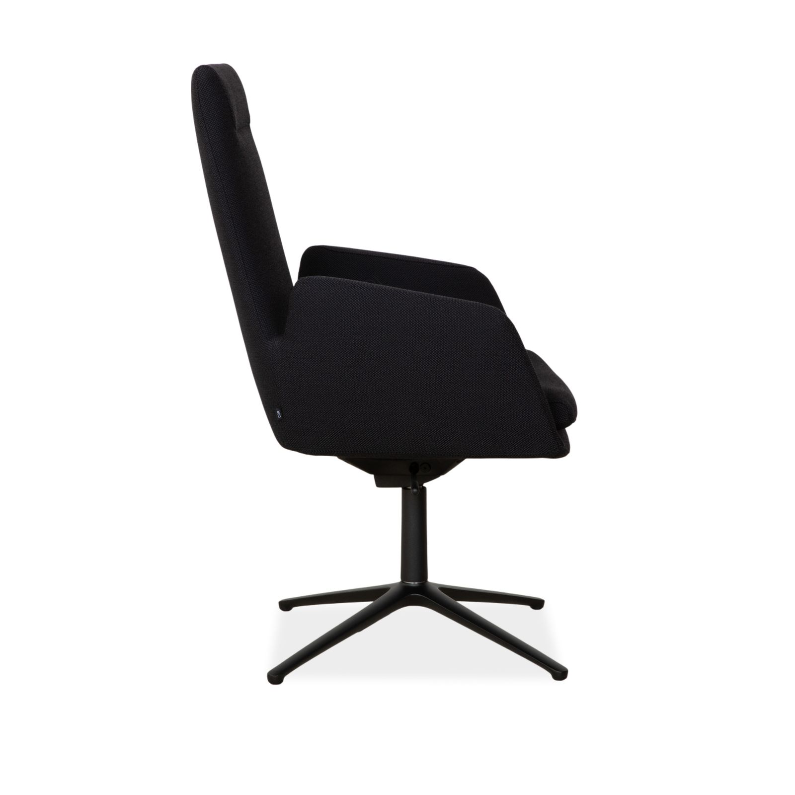 photo for sale Set Of 4 Cor Cordia Fabric Chairs, Dark Grey And Blue, Manual Swivel Chairs