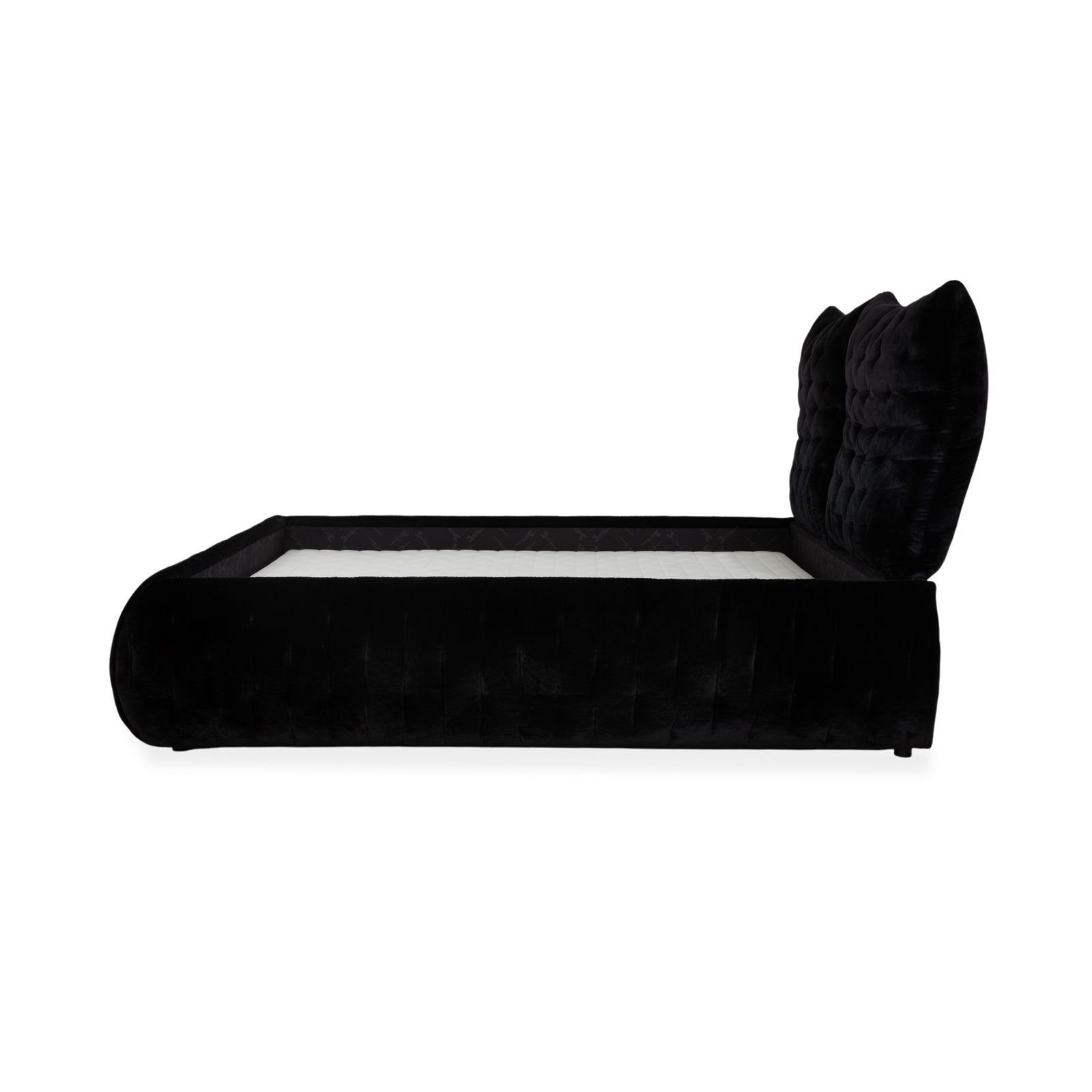 Mobilier Lit Bretz Feya en velours noir photo