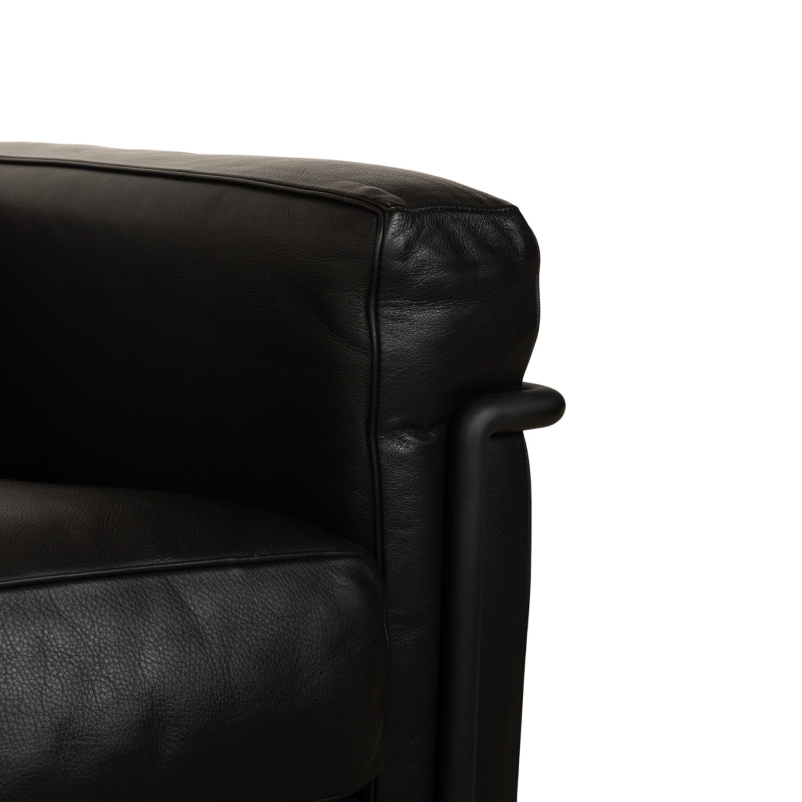 Cassina LC2 Leren Driezitsbank Zwart photo Meubels