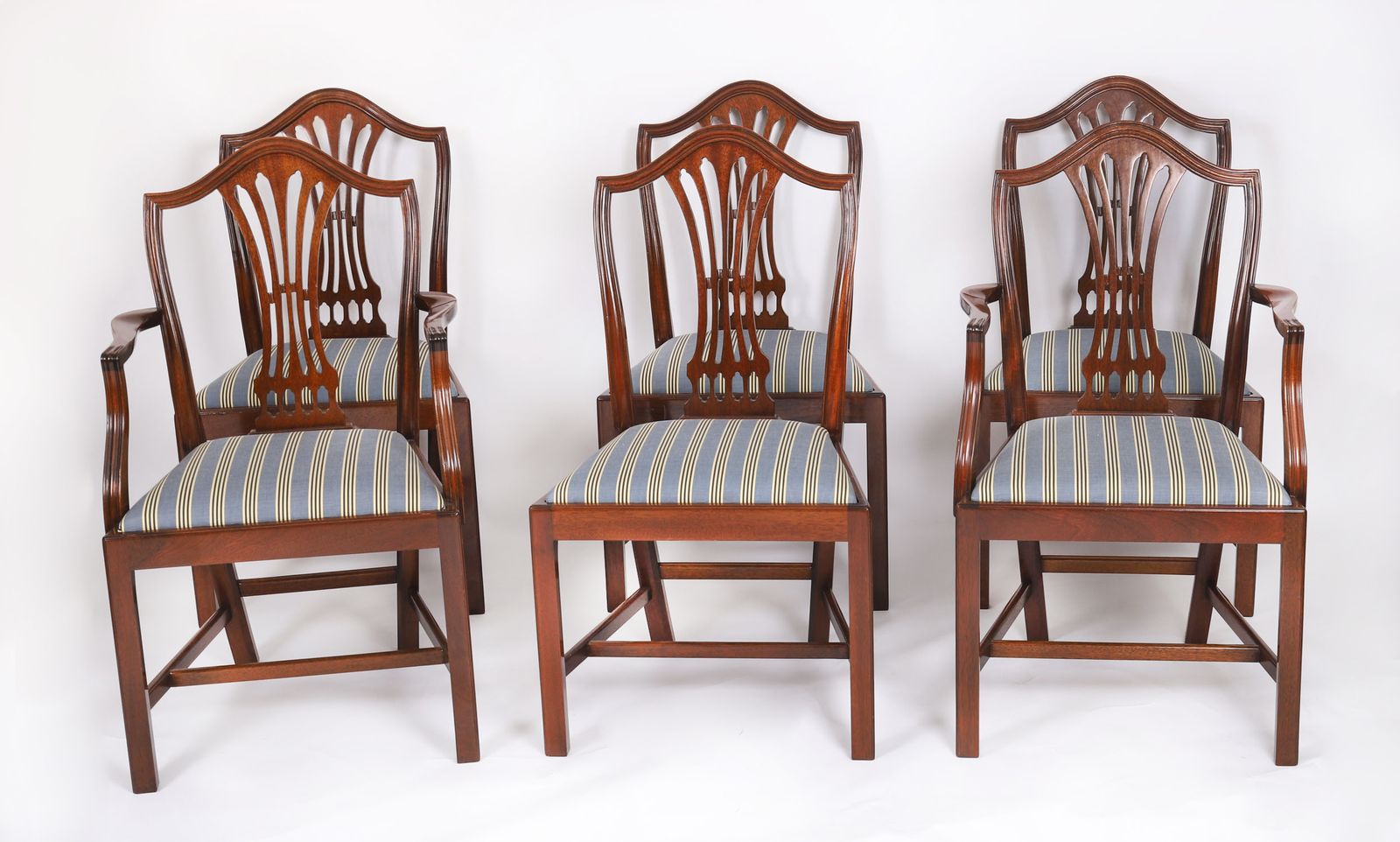Vintage Set Of 6 Chairs By William Tillman 20th Century