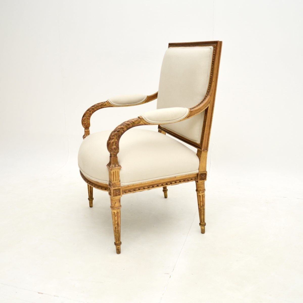 Antique French Carved Gilt Wood Armchair photo furniture