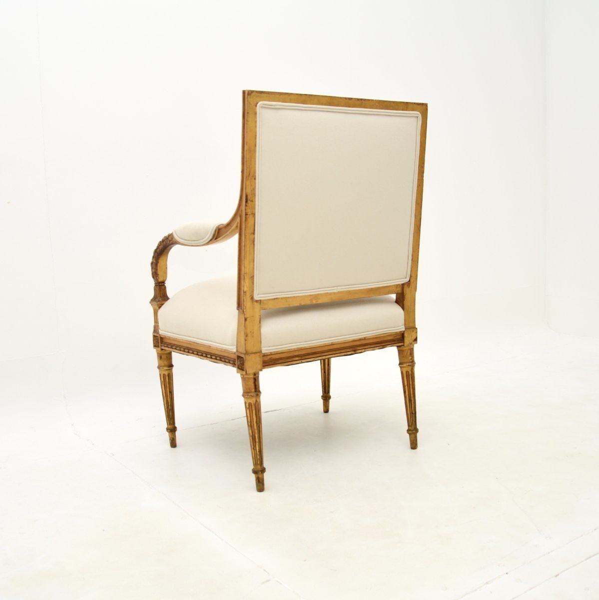 photo furniture Antique French Carved Gilt Wood Armchair