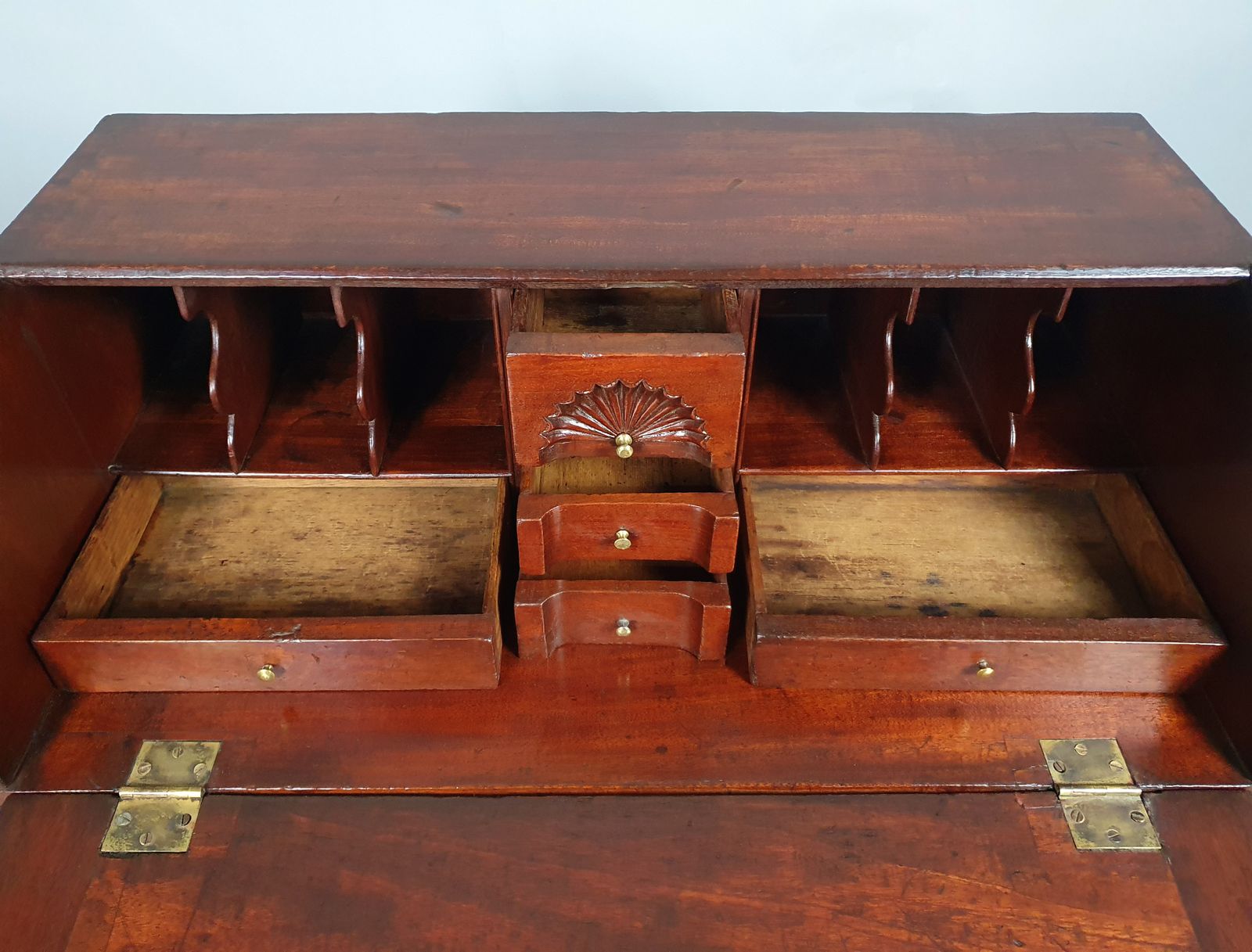 George II Petite Fruitwood And Cedarwood ‘Chippendale’ Bureau C. 1750 photo for sale