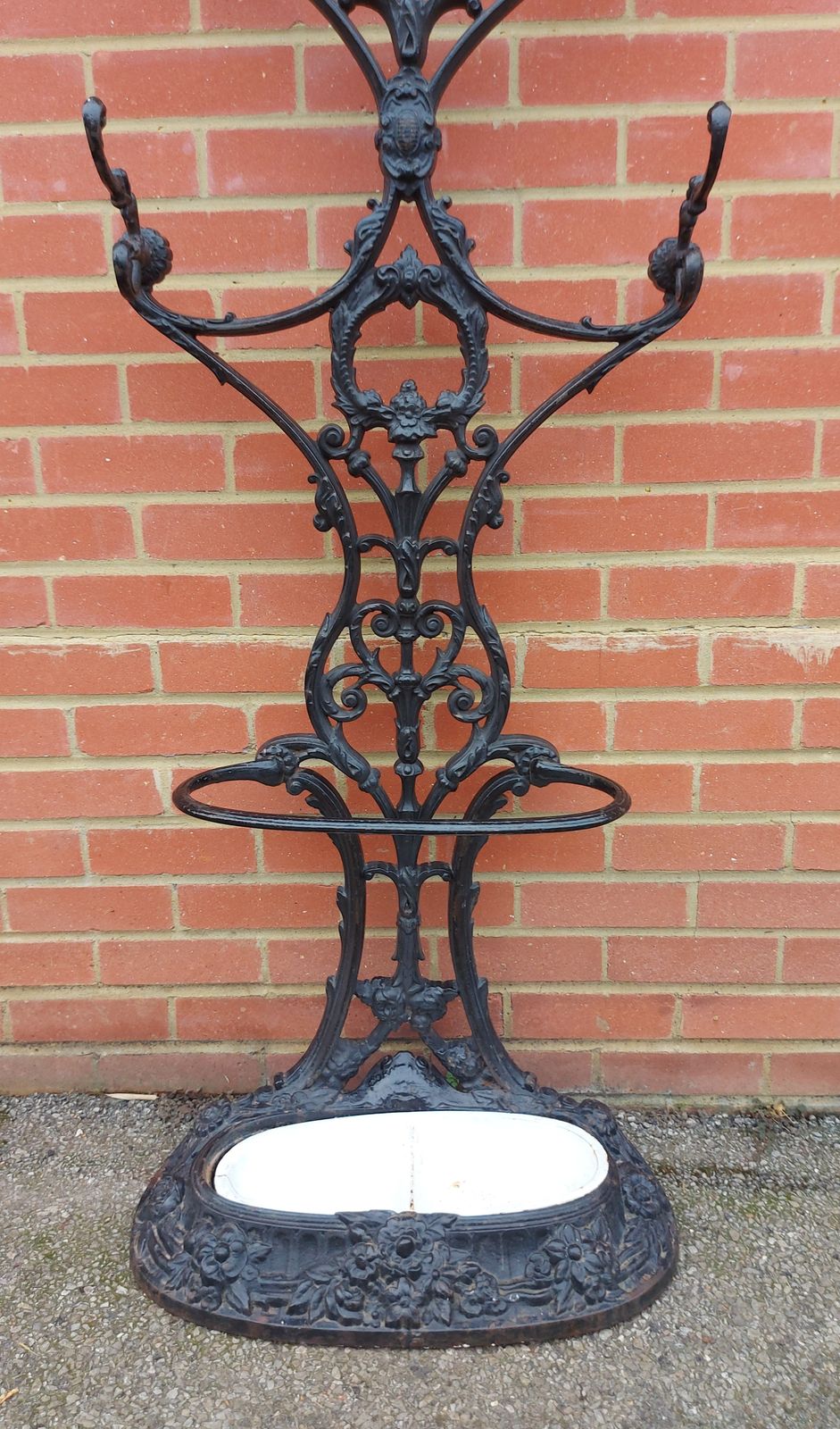 Rare French 19th Century French Cast Iron Hallstand Coat Rack By Corneau Frères photo for sale