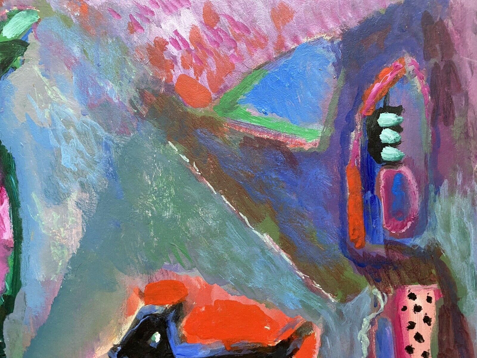 Akos Biro Akos Biro 'Hungarian 1911 2002' French Expressionist Oil, Figure With Dog 2006 photo for sale