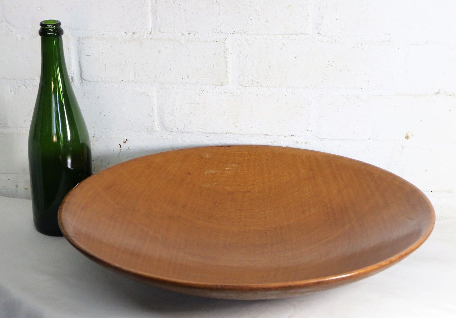 Vintage Very Large Wooden Teak Bowl Mid Century From S.E.Asia Hand Carved photo furniture