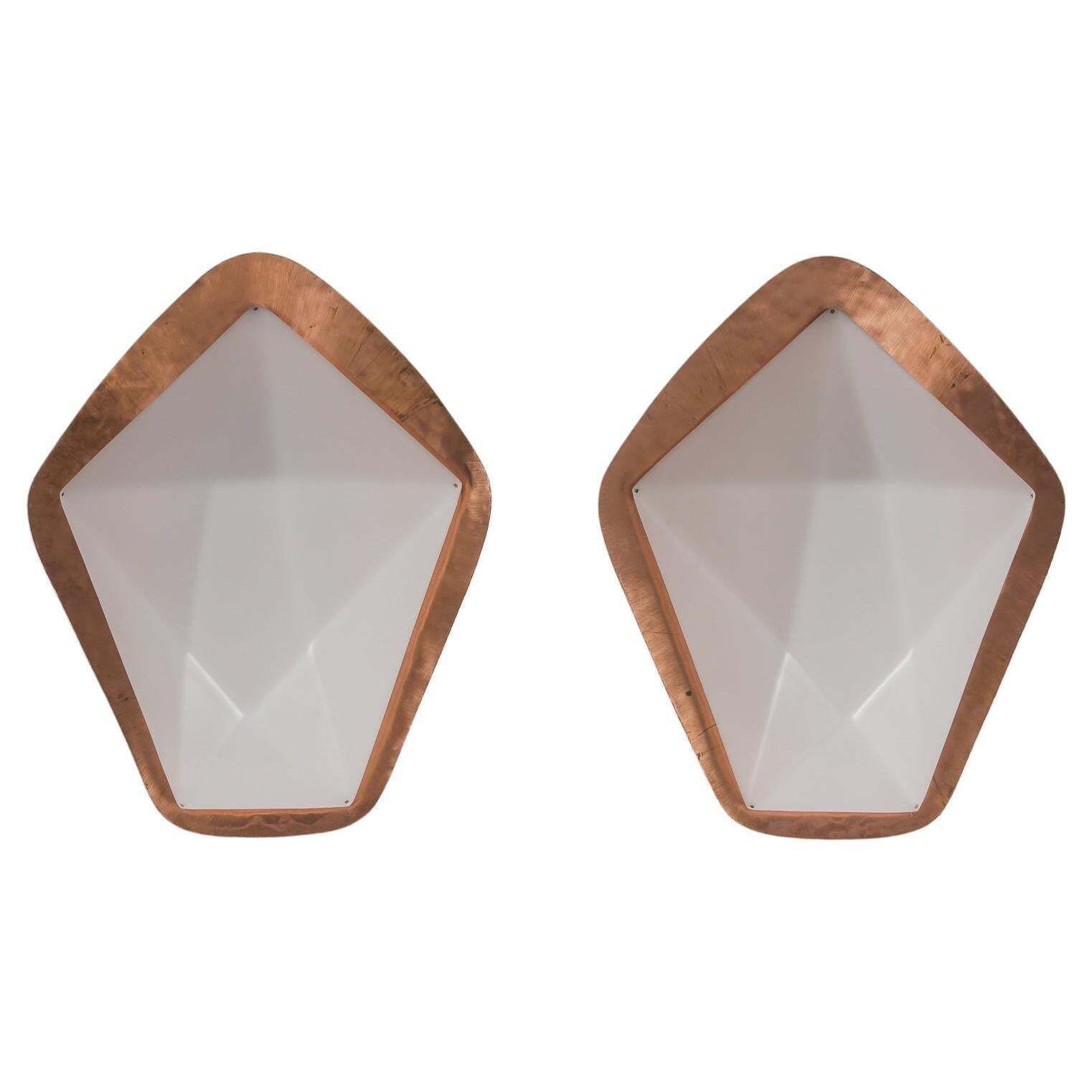 Pair Of Rare Anthroposophical Wall Lamps From The Rudolf Steiner School, 1960
