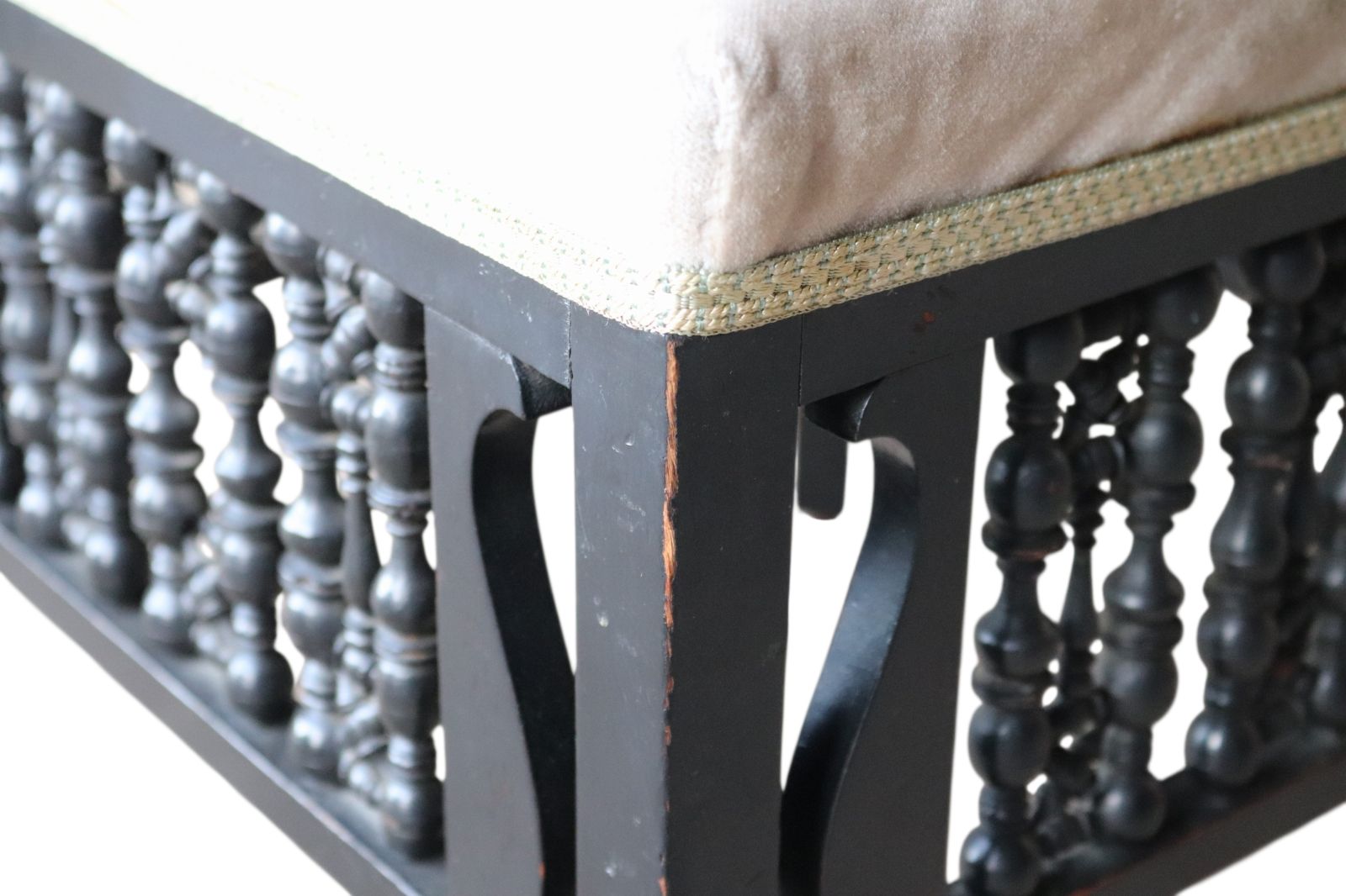 photo for sale Antique Edwardian Ebonised Corner Chair / Armchair