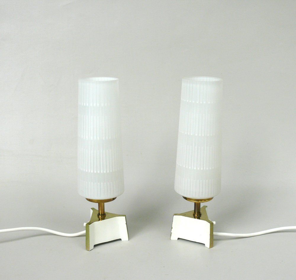 Dainty Table Lamps In The Style Of The Vereinigte Werkstätten München, 1950s, Set Of 2
