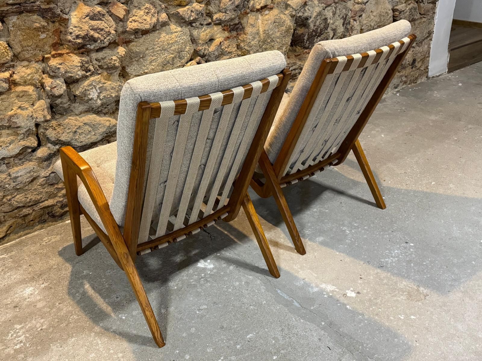 Paar Fauteuils Van Jan Vaněk, Jaren 1940, Volledig Gerestaureerd, Tsjecho Slowakije photo Meubels