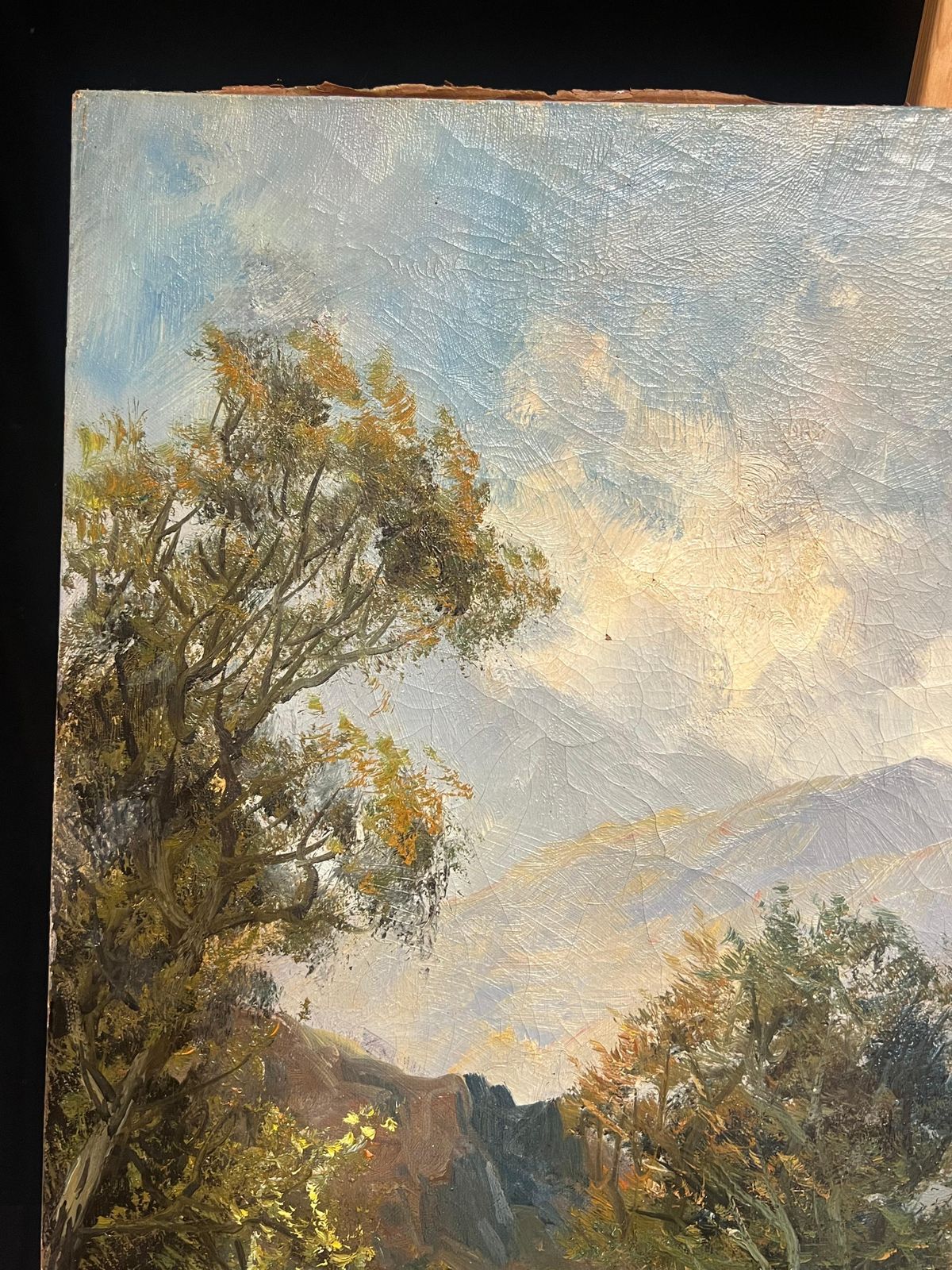 F. E. Jamieson Highland Loch Cottage Majestic Antique Scottish Landscape Oil Painting 1920's photo 1475.0