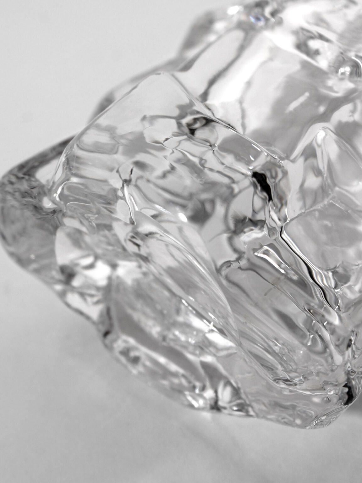 Tyko Axelsson Crystal Glass Vase, For Rejmyre, Sweden photo for sale