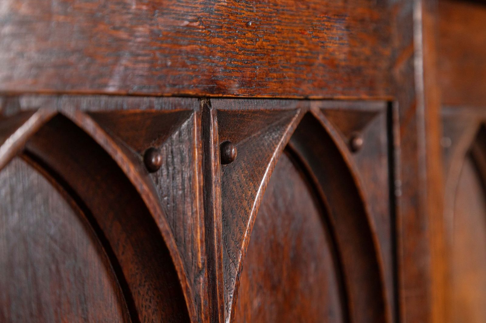 photo for sale Large 19thc Oak Glazed Library Bookcase
