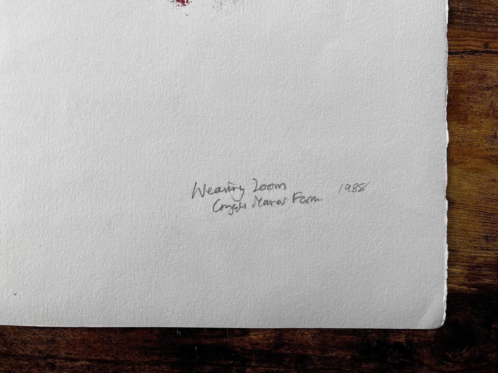 photo furniture Weaving Loom Interior Watercolour Of Cogswell Manor Farm Textile Workshop 1988