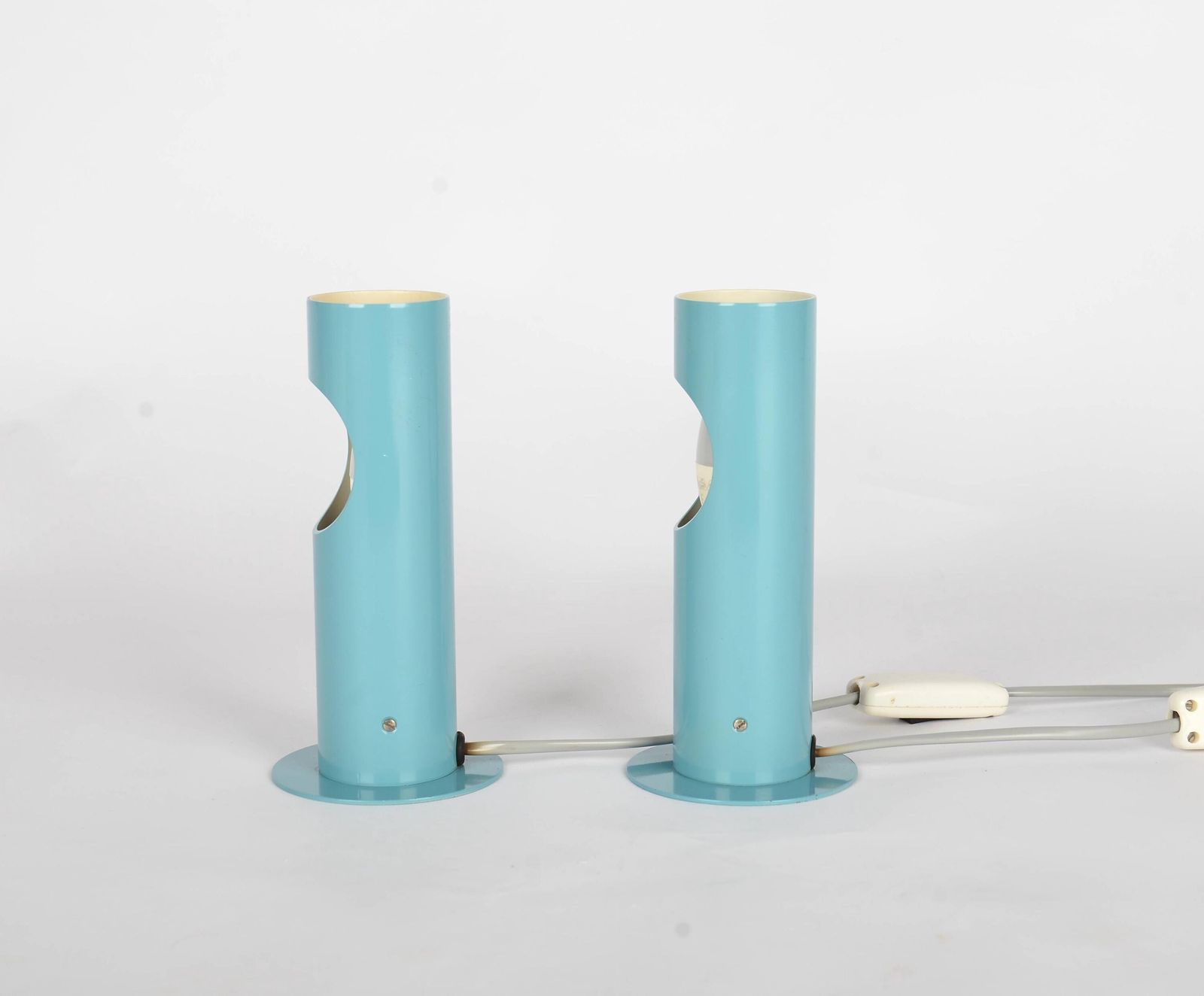 Mid Century Modern Lamp Set By Josef Hurka For Napako, 1970s Bedside Pair Space Age Lamps Mid Century Modern Lighting Set Of Atomic Lamps photo for sale